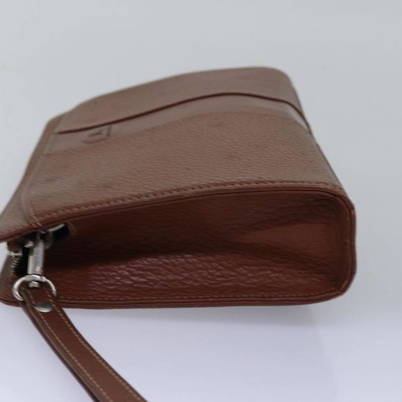 Burberrys Clutch Bag Leather Brown Auth ep4543 - Picture 3 of 16